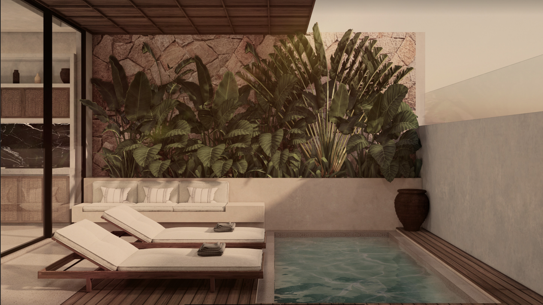 1-Bedroom  First Floor & 2nd Floor Apartment with Plunge Pool Berawa Canggu Bali