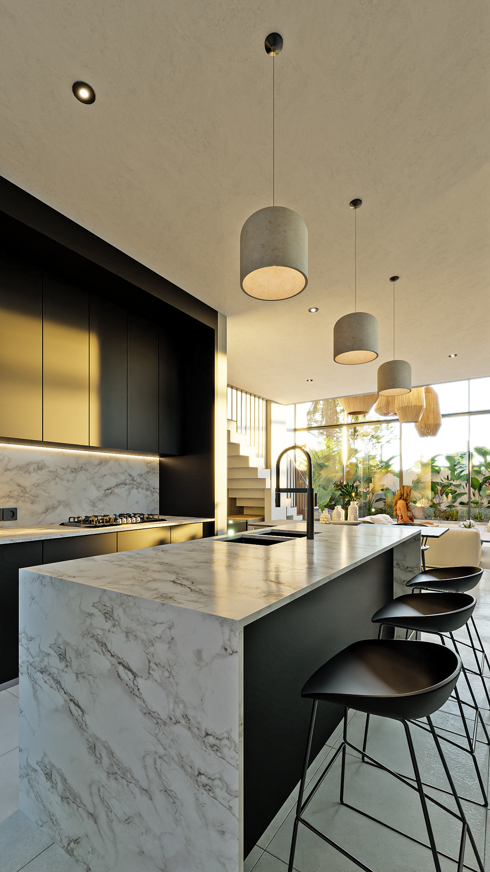 Brand New Freehold Contemporary Modern Townhouse (2 BR + 1 BR) with high ROI Bali