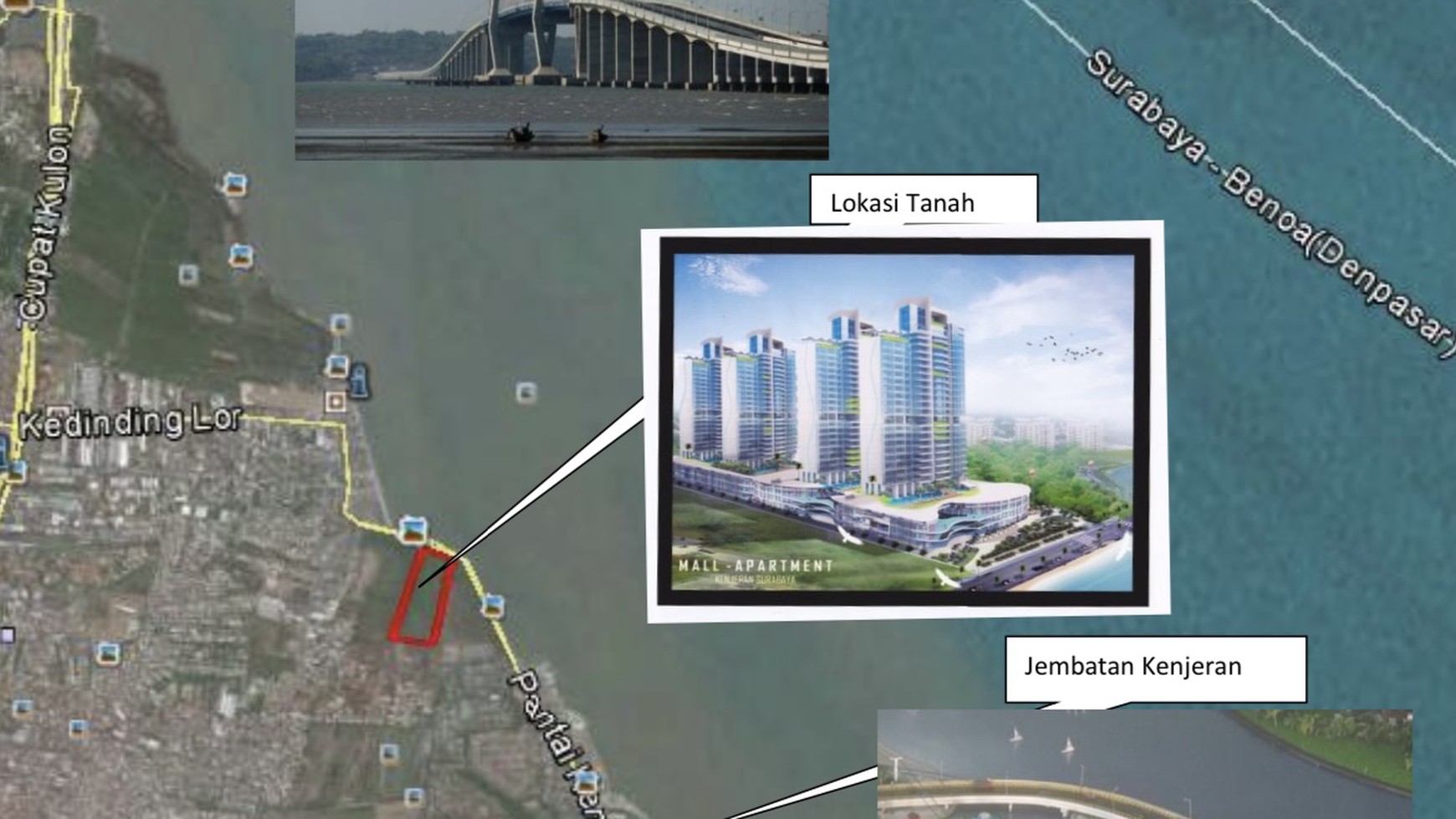 Tanah 3,8ha dijual di Pantai Kenjeran Surabaya