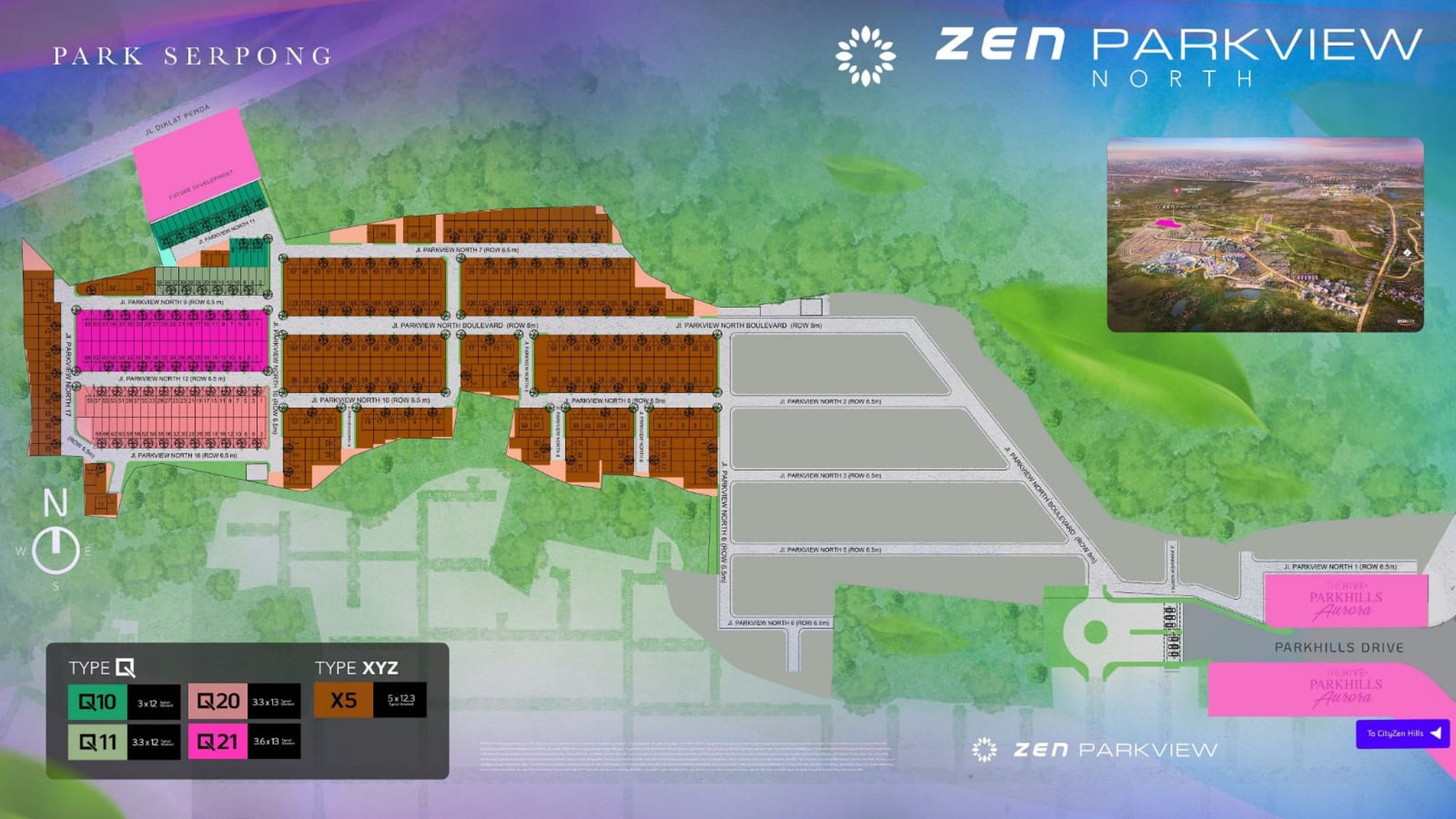 Rumah Cluster Zen Parkview North, Serpong