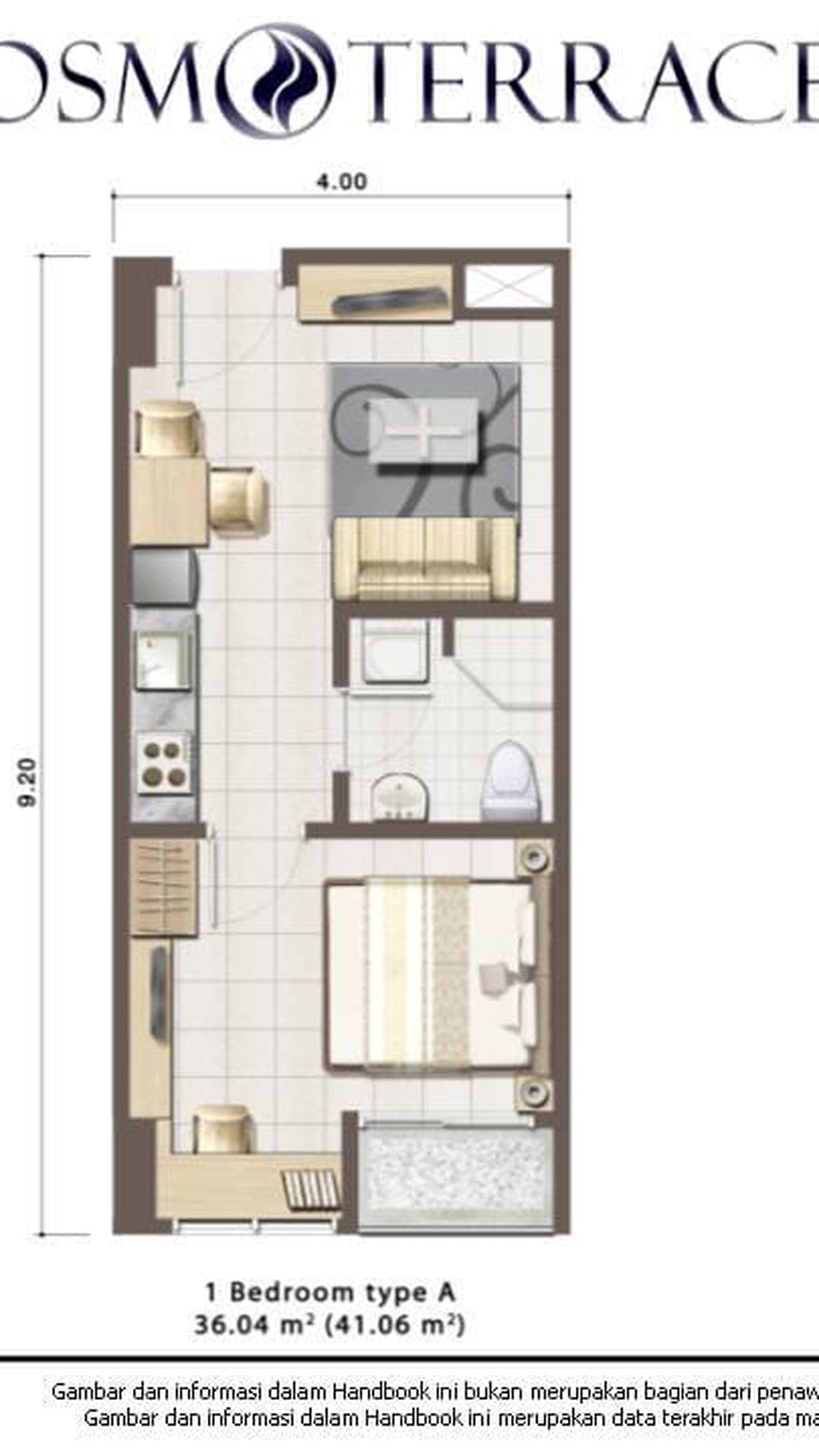 Apartement Cosmo Terrace Thamrin 1BR