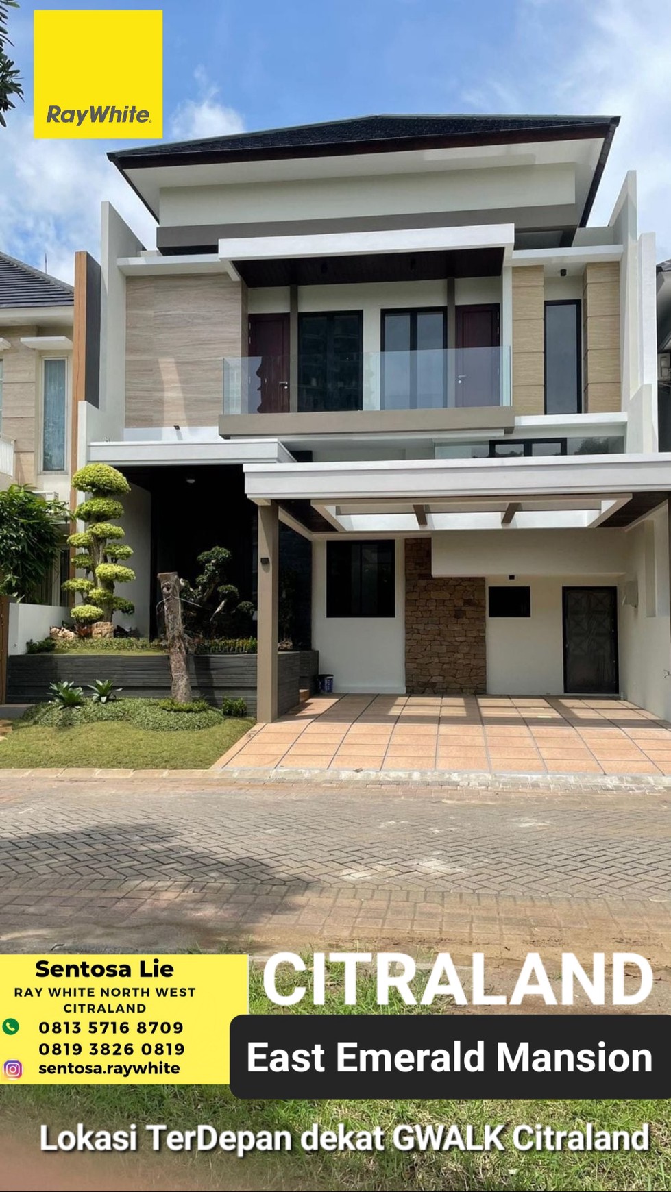 Dijual Rumah Baru East Emerald Mansion Citraland Surabaya Lokasi Dekat Gwalk, Pakuwon Mall