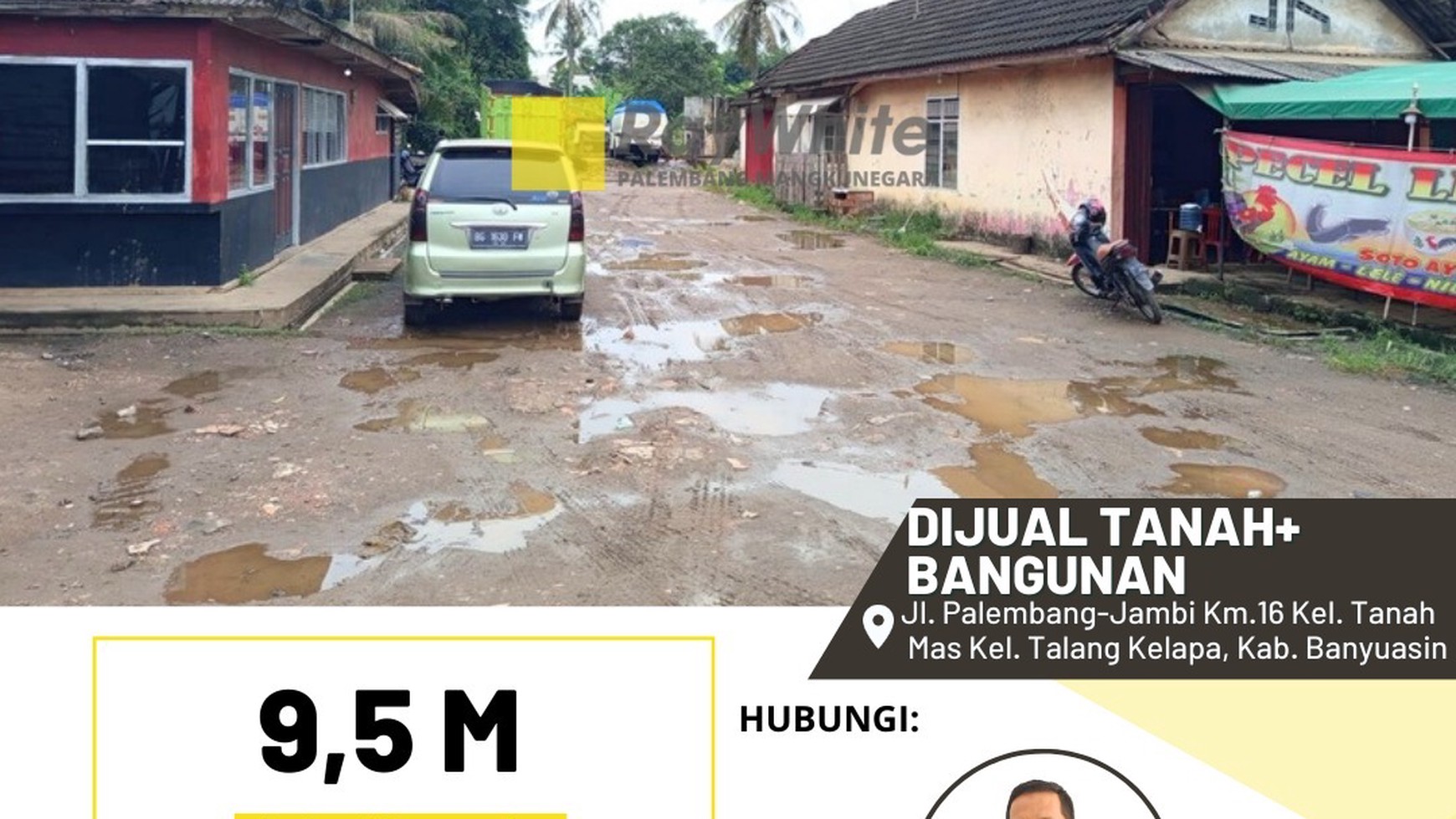 Dijual Tanah, Bangunan , Cucian Mobil di KM 16 Banyuasin