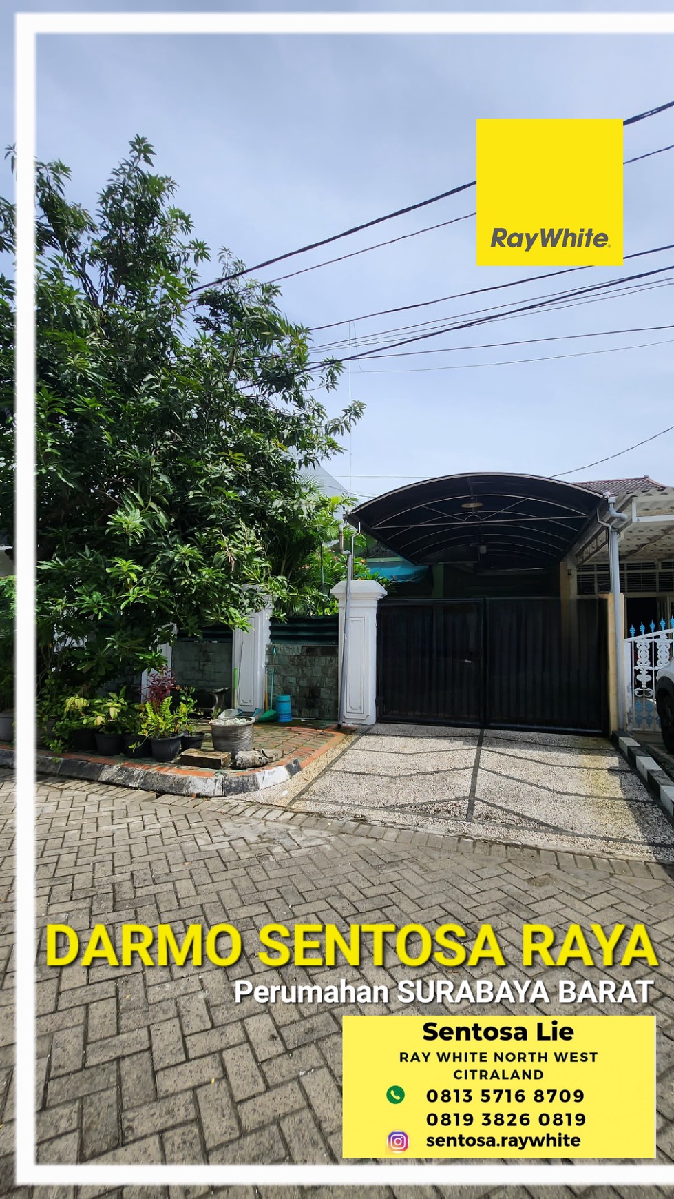 Dijual 205 m2 Rumah Darmo Sentosa Raya Surabaya dekat Villa Bukit Mas, TOL Satelit, Ciputra World Mall