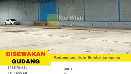 Disewakan gudang di Kedamaian/Campang, Bandar Lampung