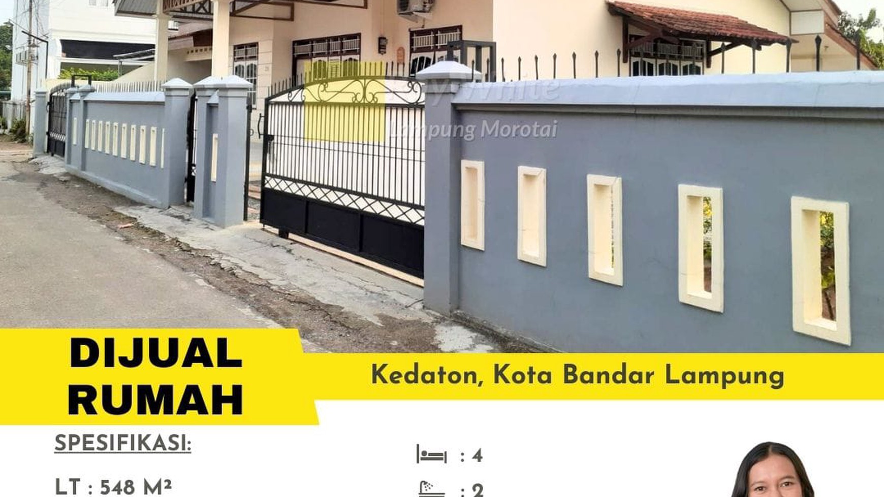 Dijual Rumah Kedaton  dekat MBK 1,3 Miliar Nego Bandar Lampung