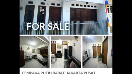 Dijual Rumah 2 Lantai Siap Huni Jl Cempaka Putih Barat  Jakarta Pusat