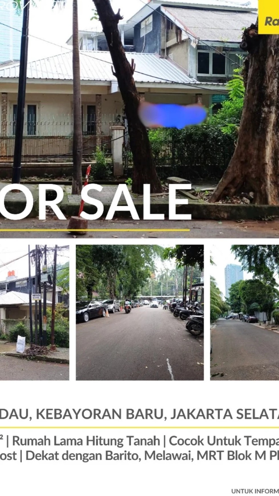 Rumah Hitung Tanah Area Cipete