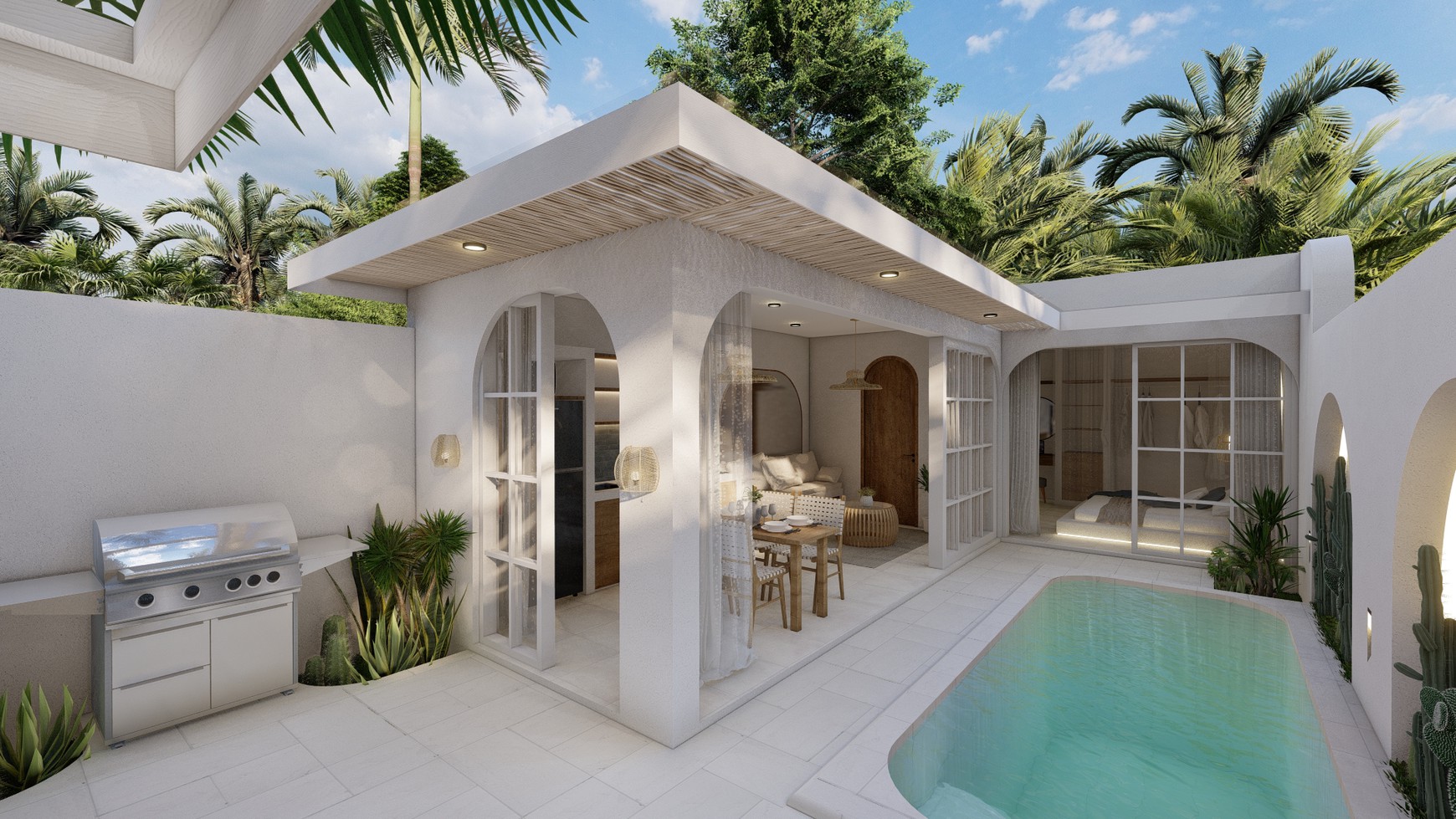 For Sale Leasehold - Brand new modern cozy villa in Kerobokan - Bali ( type  Nameera Mediterranean )