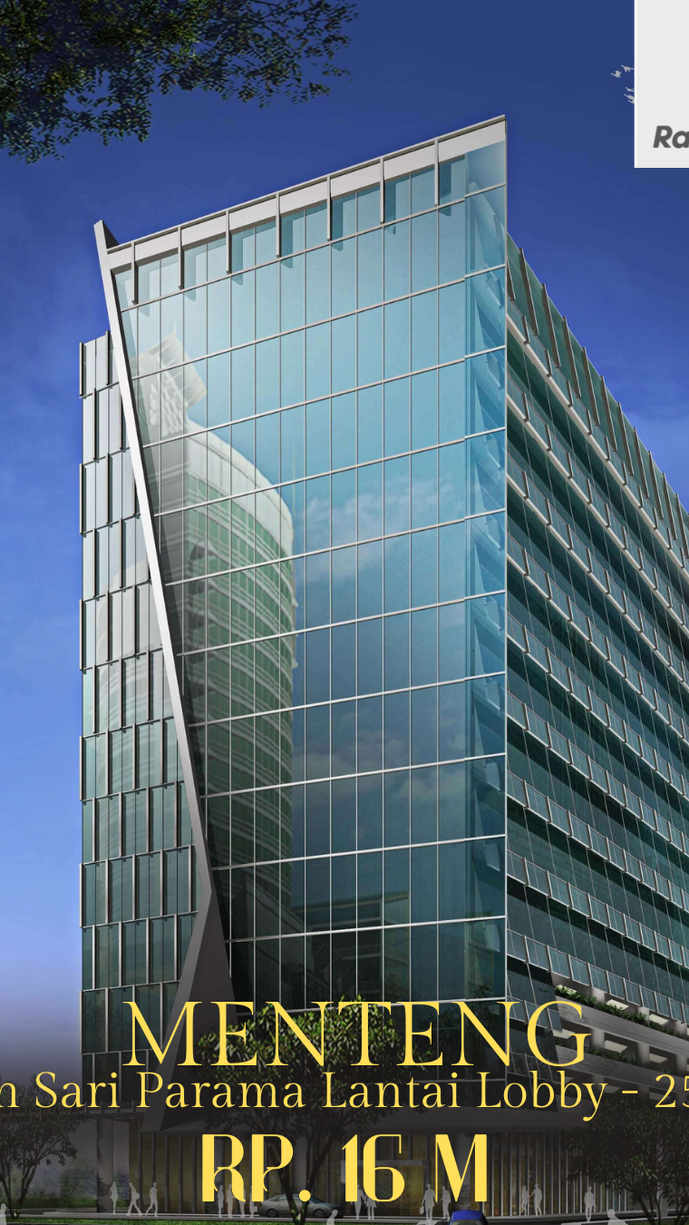 FOR SALE Office Space Taman Sari Parama Lantai Lobby langka dan Prime di Menteng Jakarta Pusat