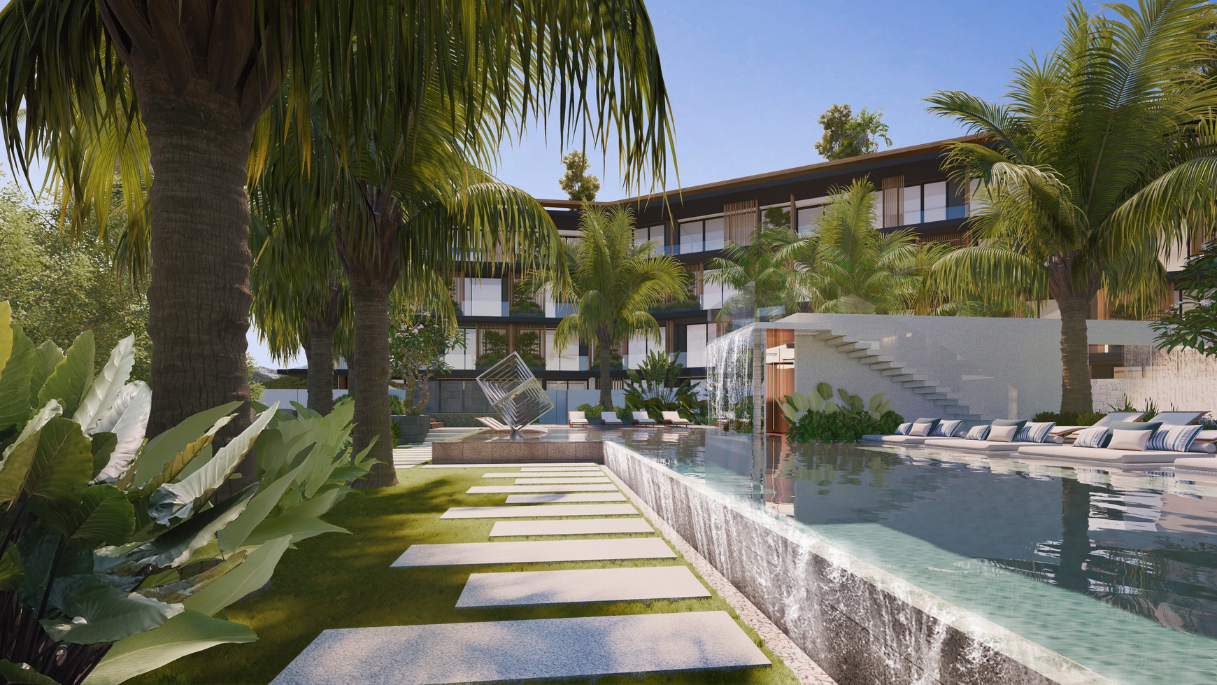 For Sale  Leasehold - Luxury Boutique Residence   ( 1 - 3 bedrooms Penthouse ) with roof top in Berawa  - Canggu , Bali