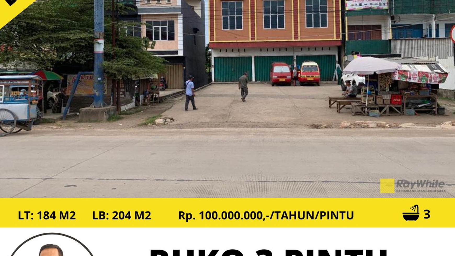 Disewaka  Ruko 3 Pintu dekat Terminal KM 12 Palembang