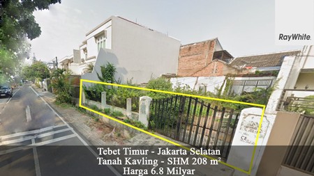FOR SALE Tanah Kavling Tebet Timur Dalam Kota Jakarta Selatan