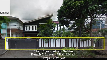 FOR SALE Rumah 2 Lantai Tebet Raya Jakarta Selatan
