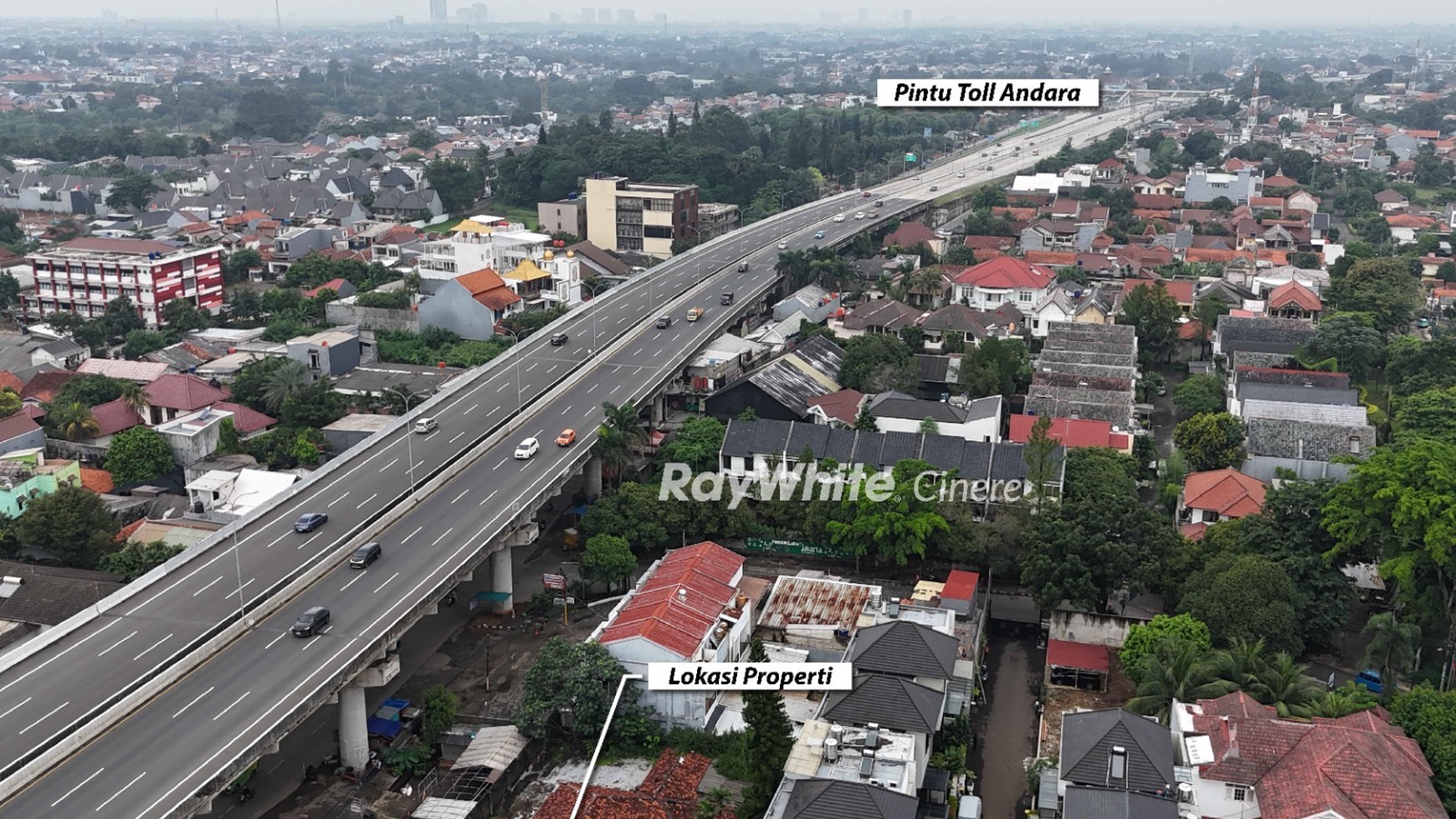 Cilandak andara tanah komersial luas 1850 pinggir tol