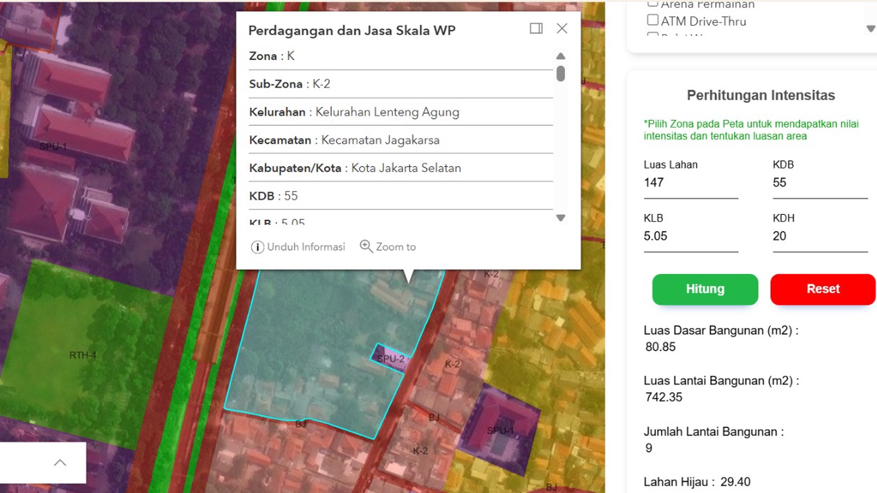 Tanah Siap Bangun Luas 247m2 Zonasi Komersial K2 di Jalan Raya Lenteng Agung