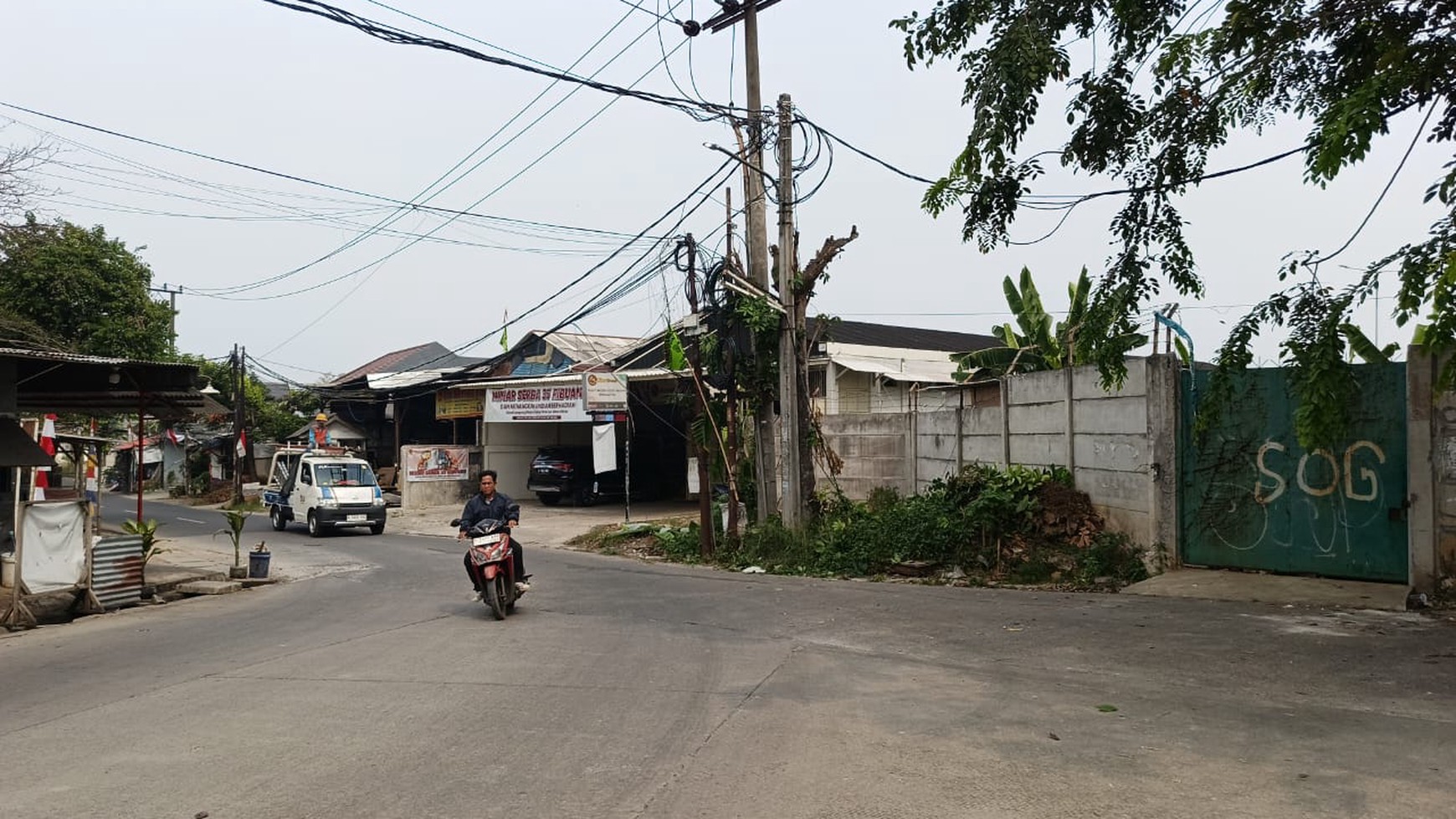 Kavling sudah ada bangunan gudang di Jl. Pondok Jagung Raya jelupang serpong