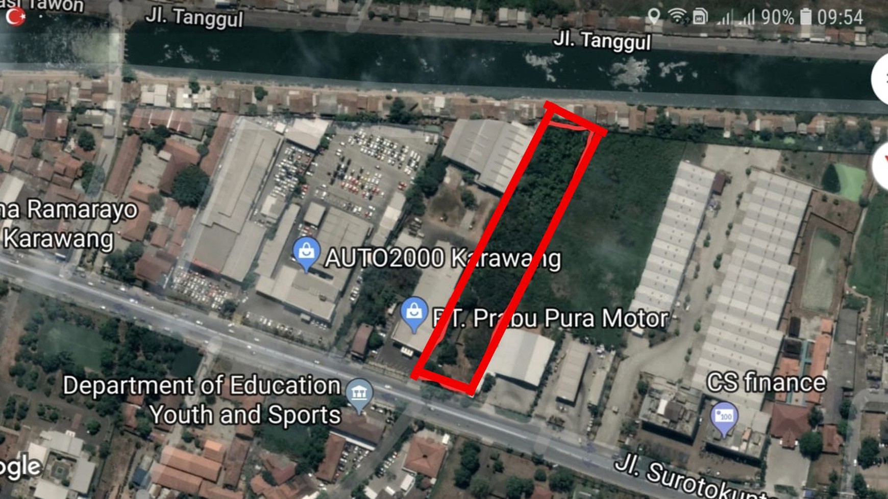 Kavling Strategis Pinggir Jalan Cocok Untuk Ruang Usaha di Karawang.