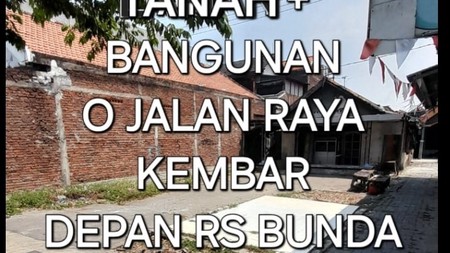 Dijual tanah komersial Sememi, Tandes 0 jl. Raya kembar