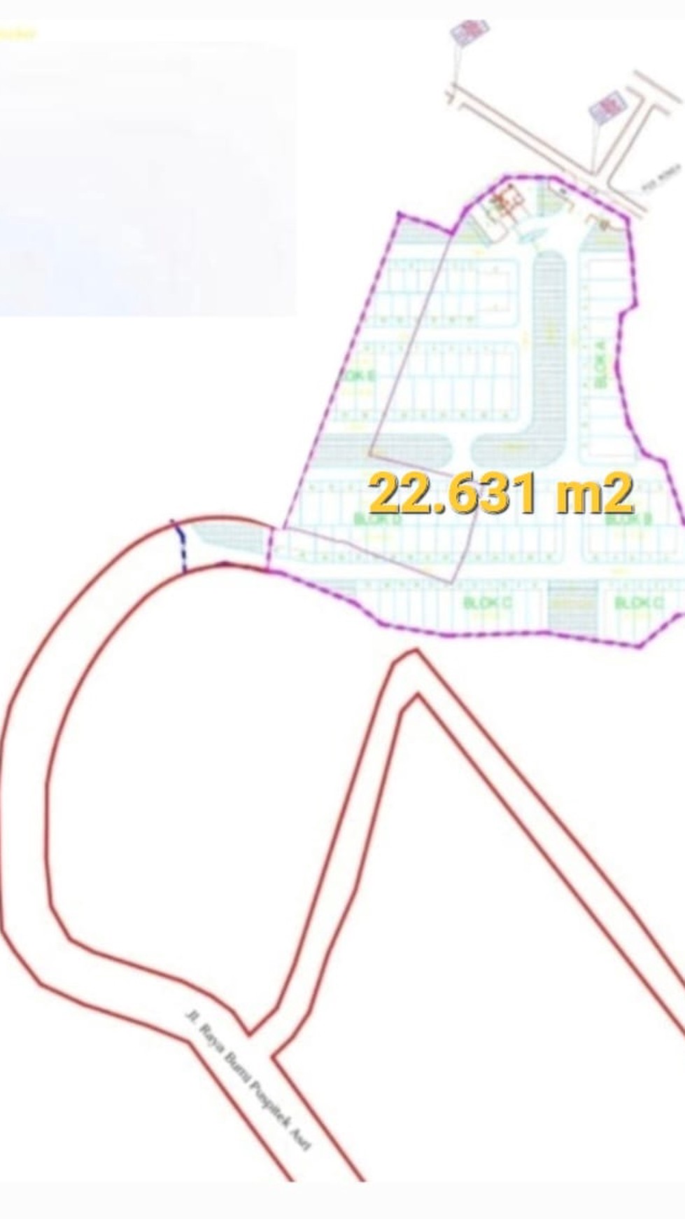 Kavling lahan kosong  Sebrang ICE BSD Pagedangan