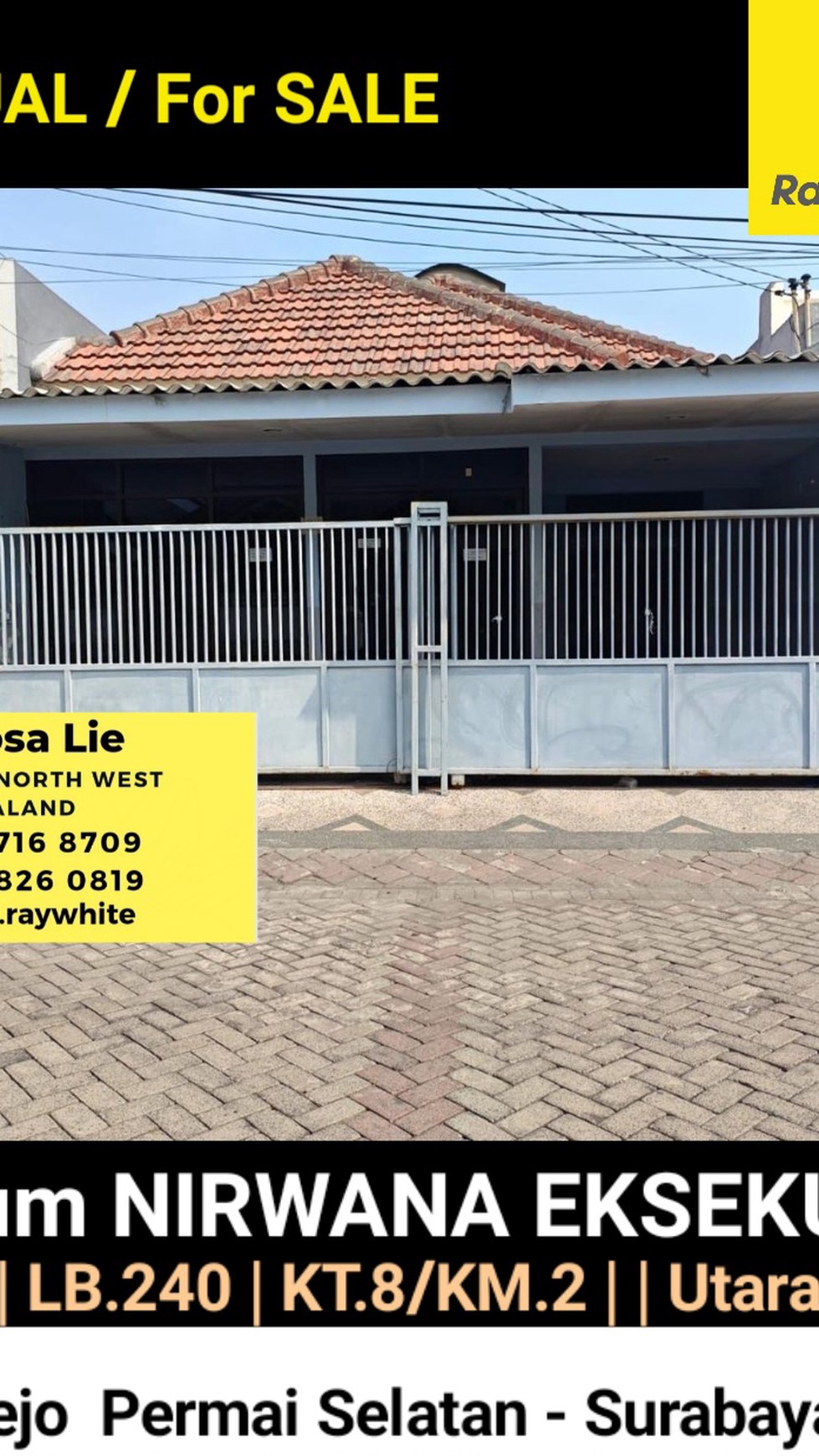 Murah Luas Dijual Rumah Nirwana Eksekutif - Rungkut - Surabaya Timur SPESIAL 8 Kamar Tidur dekat Rungkut, MERR
