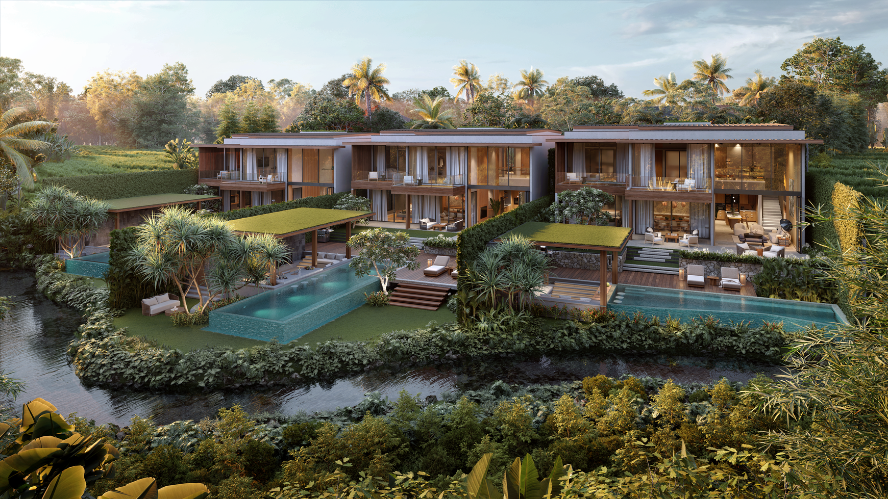 Villa for Sale  Freehold - A Luxurious Sanctuary Embraced by Nature's Serenity in the Heart of Canggu, Bali