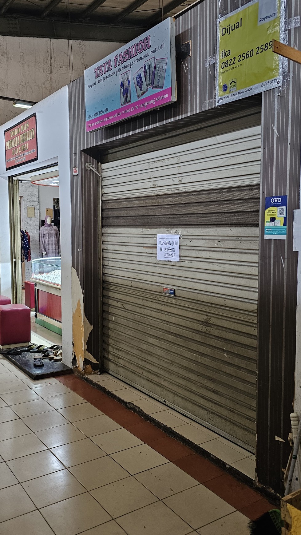 Dijual Kios Lokasi Strategis dan Kawasan Ramai @Pasar Modern Bintaro