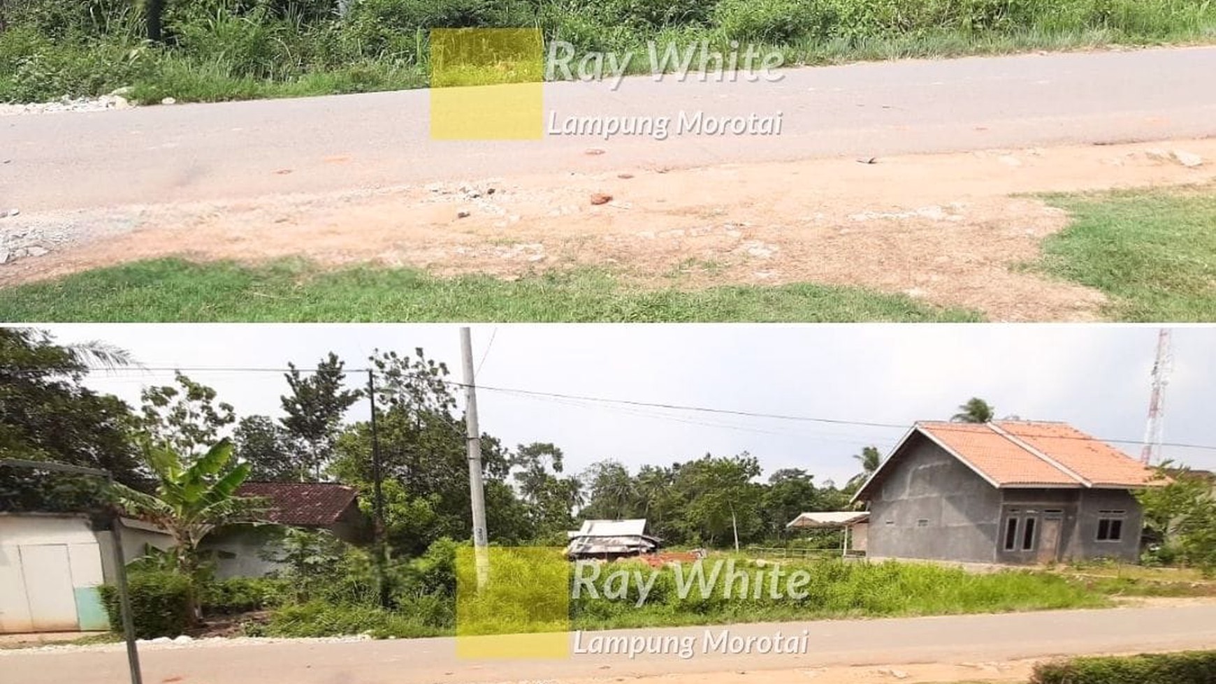 Dijual tanah di Jati Agung di pinggir jalan aspal ay