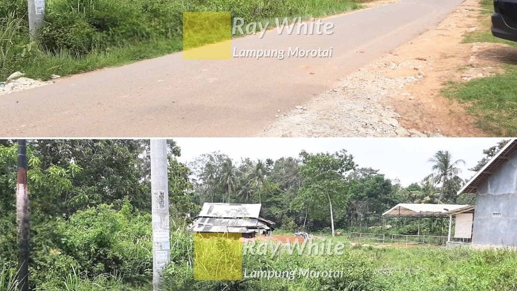 Dijual tanah di Jati Agung di pinggir jalan aspal ay