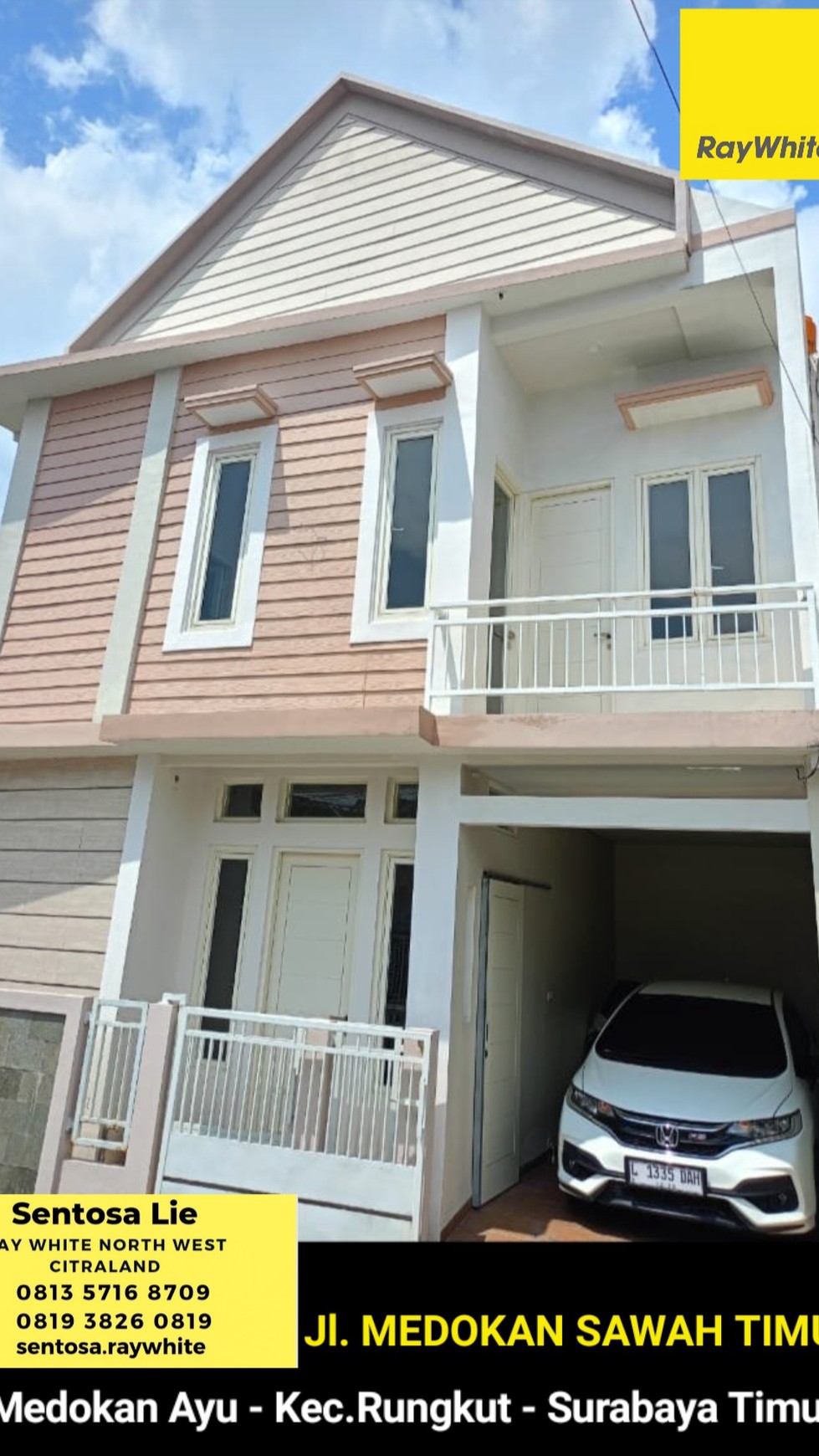Dijual Rumah Baru Medokan Sawah Timur - Medokan Ayu - Rungkut Surabaya Timur Bonus Semi Furnished New Modern , Private Balkony