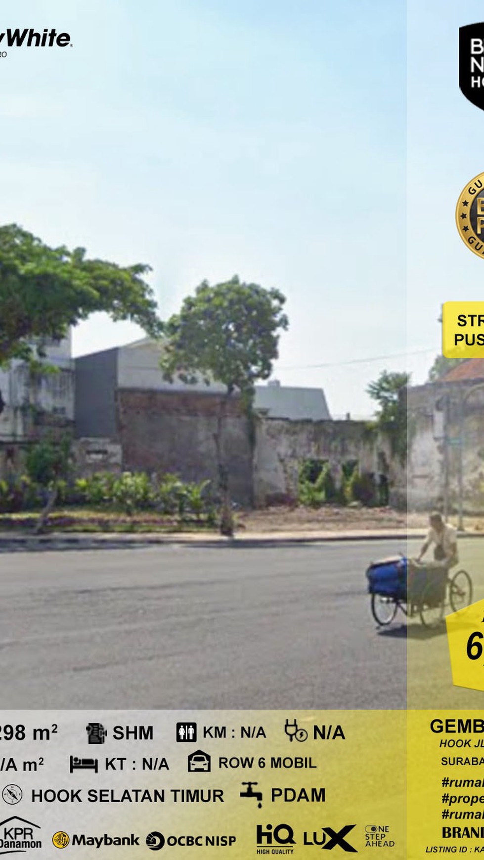 Dijual Tanah Murah & Strategis Gemblongan Surabaya