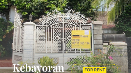 Disewakan Rumah di Kebayoran Baru, Jakarta Selatan
