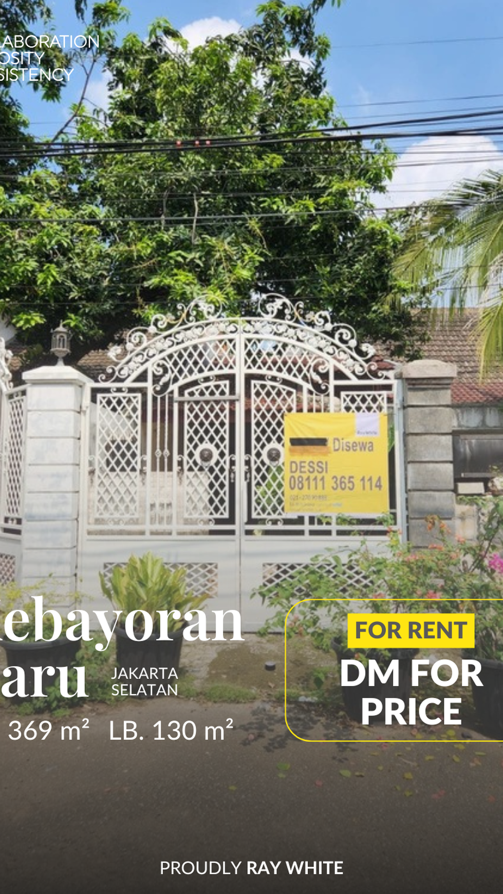 Disewakan Rumah di Kebayoran Baru, Jakarta Selatan
