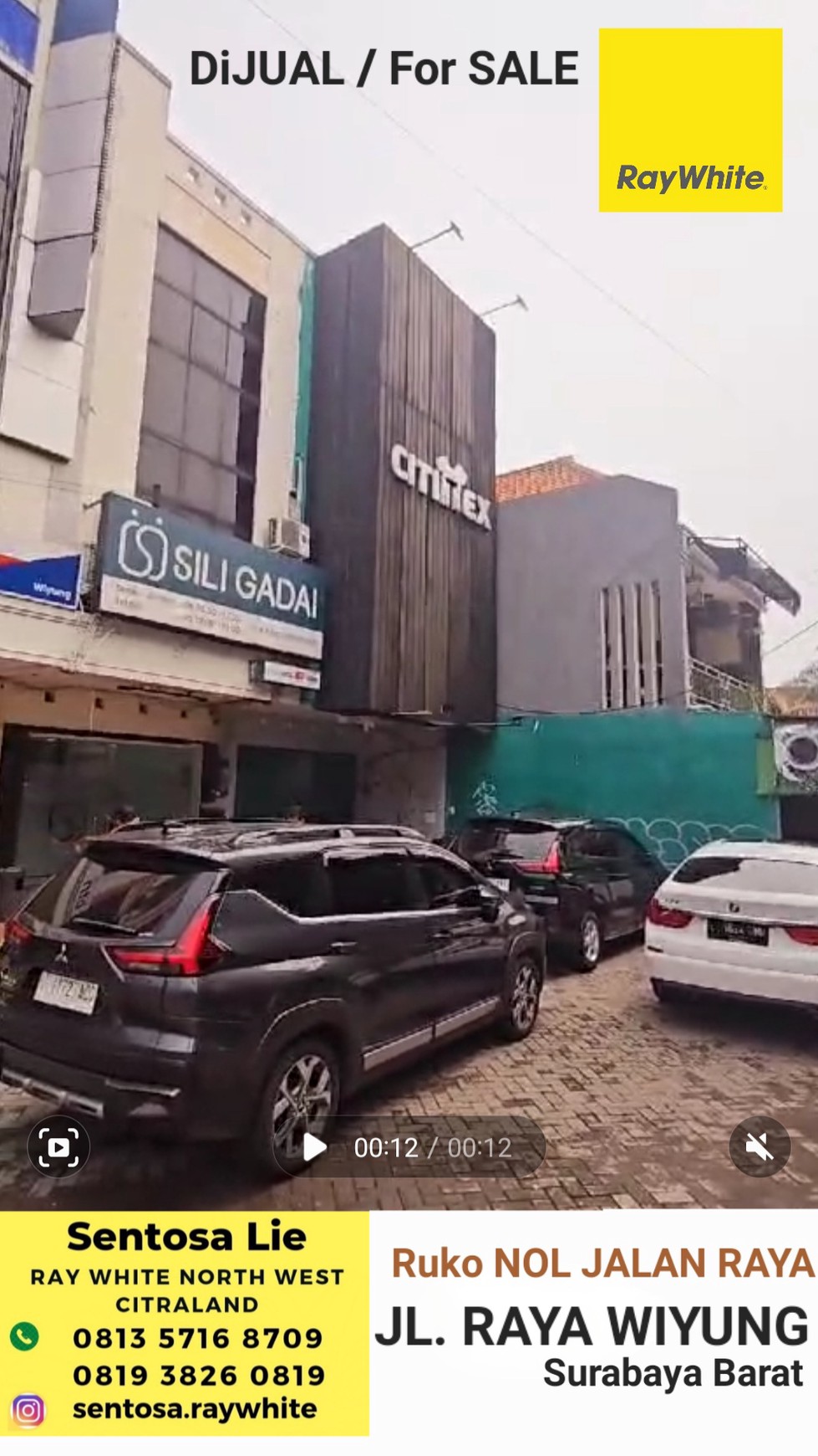 Murah Rp. 3 Milyar-an Dijual Ruko Raya Wiyung -Hadap Nol Jalan Raya Kembar Samping Royal Residence - Parkiran Luas Komersial Area Cocok Buat Segala Usaha, Bank, Kantor, Resto, Salon, Cafe