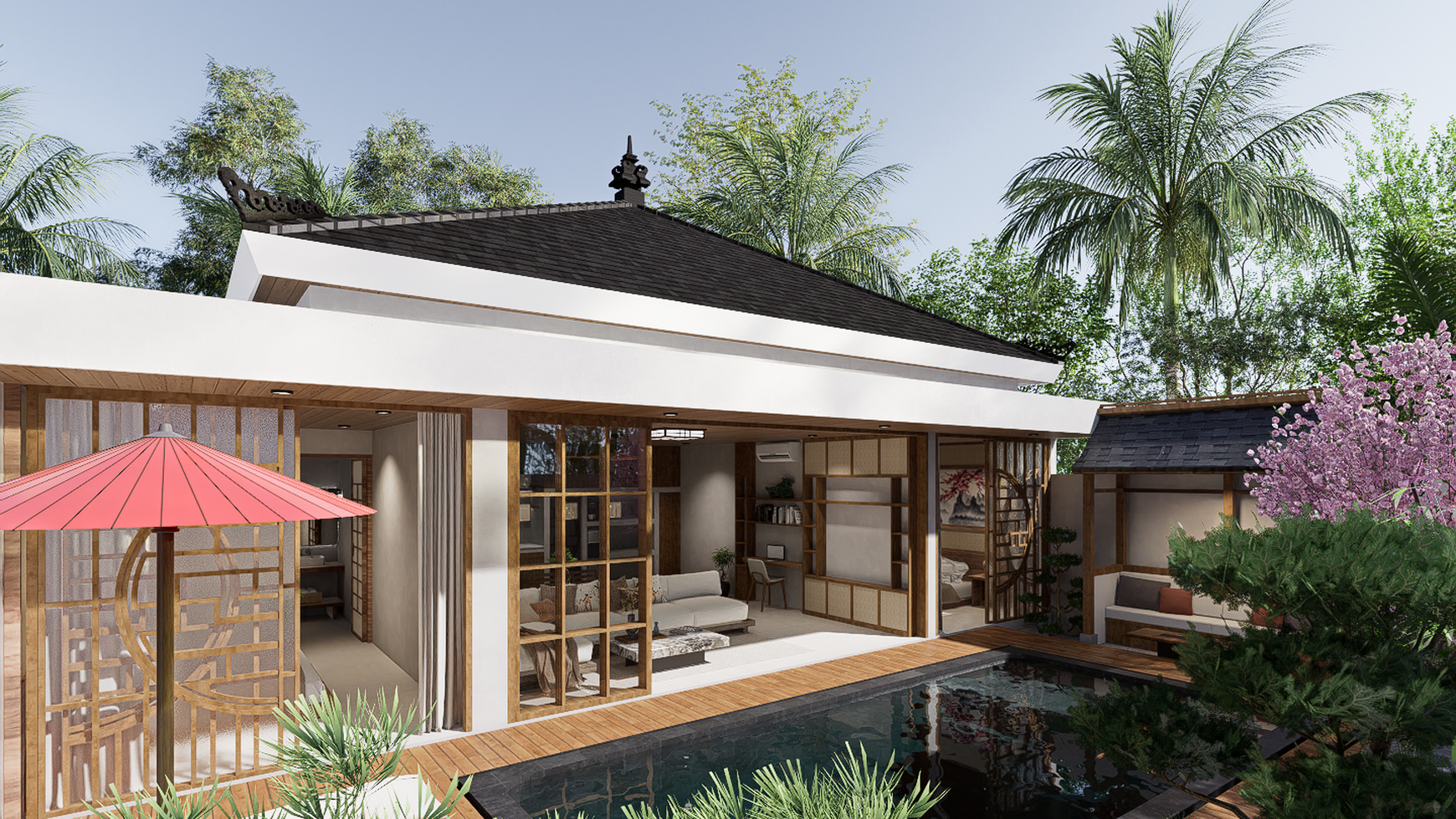 For Sale Leasehold - Brand new modern cozy villa in Kerobokan - Bali ( type Geisha B )