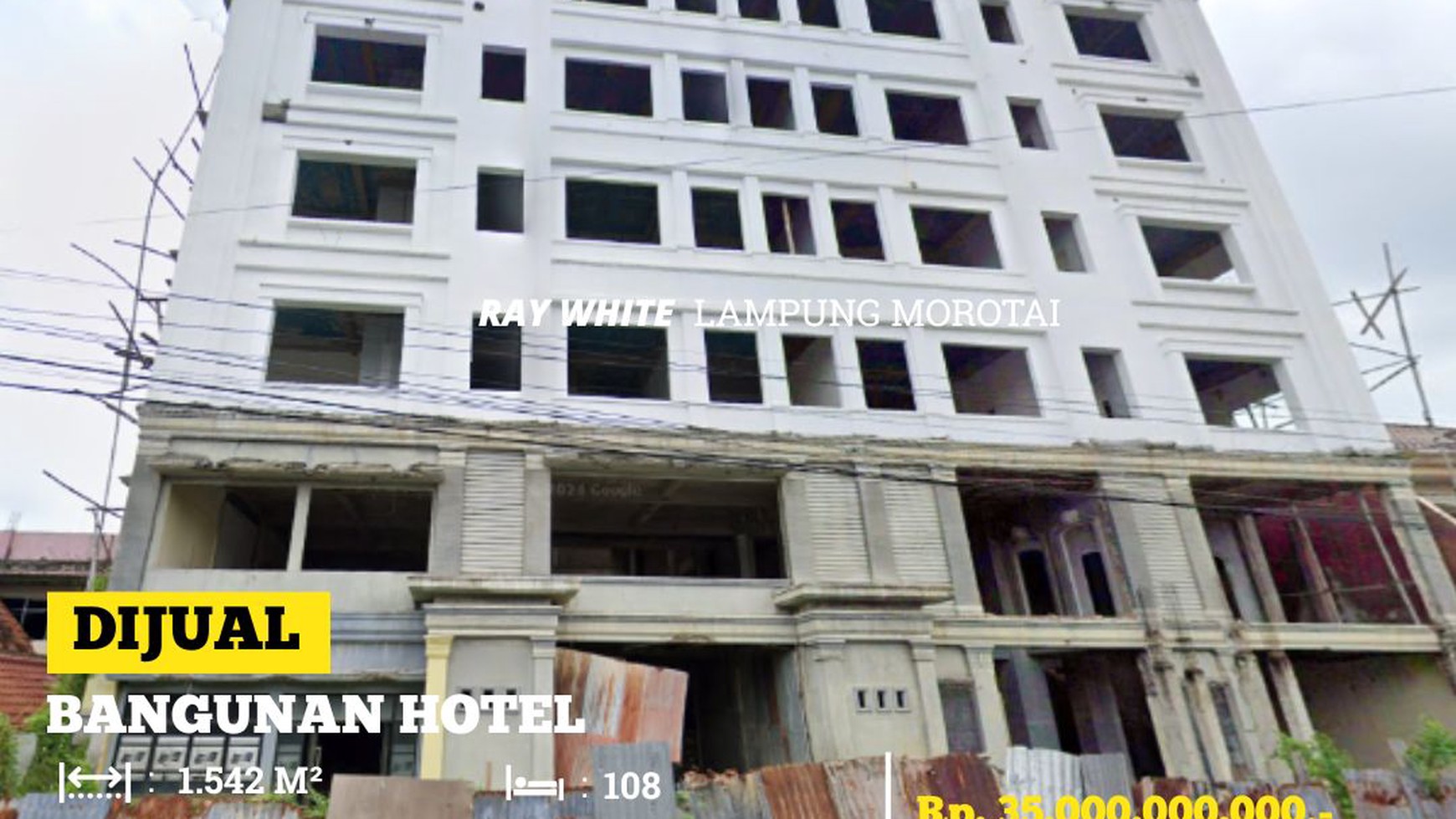 Di jual hotel tengah kota tanjung karang pusat