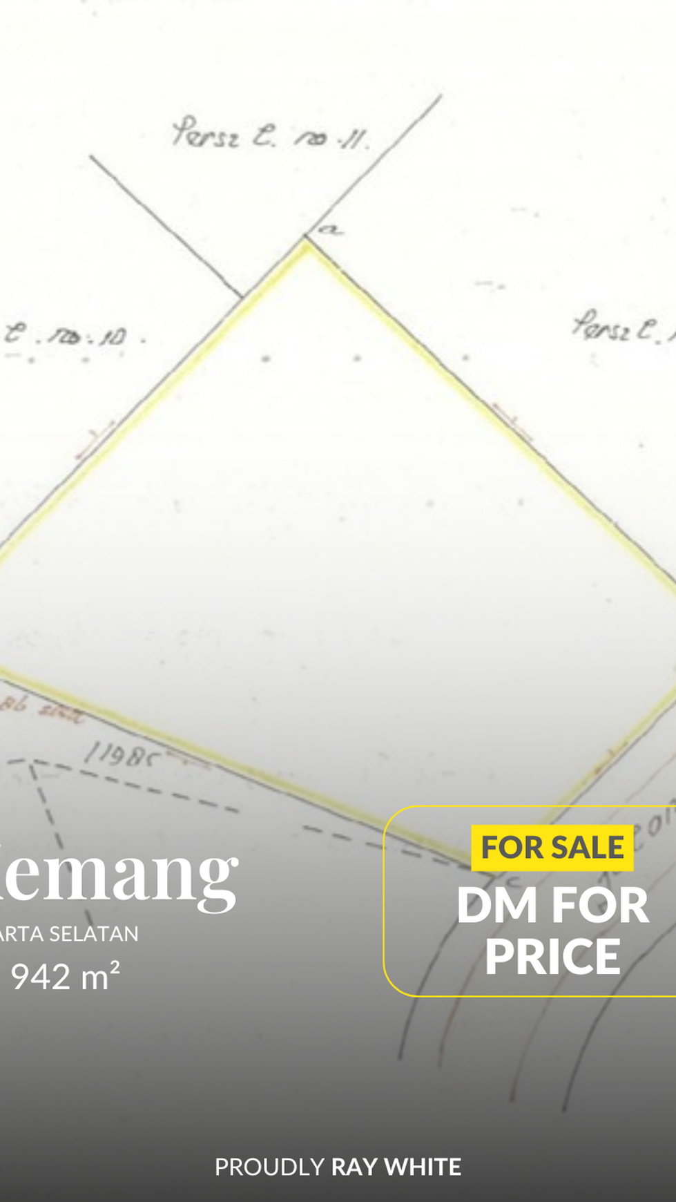 Dijual Rumah Hitung Tanah di Kemang, Jakarta Selatan