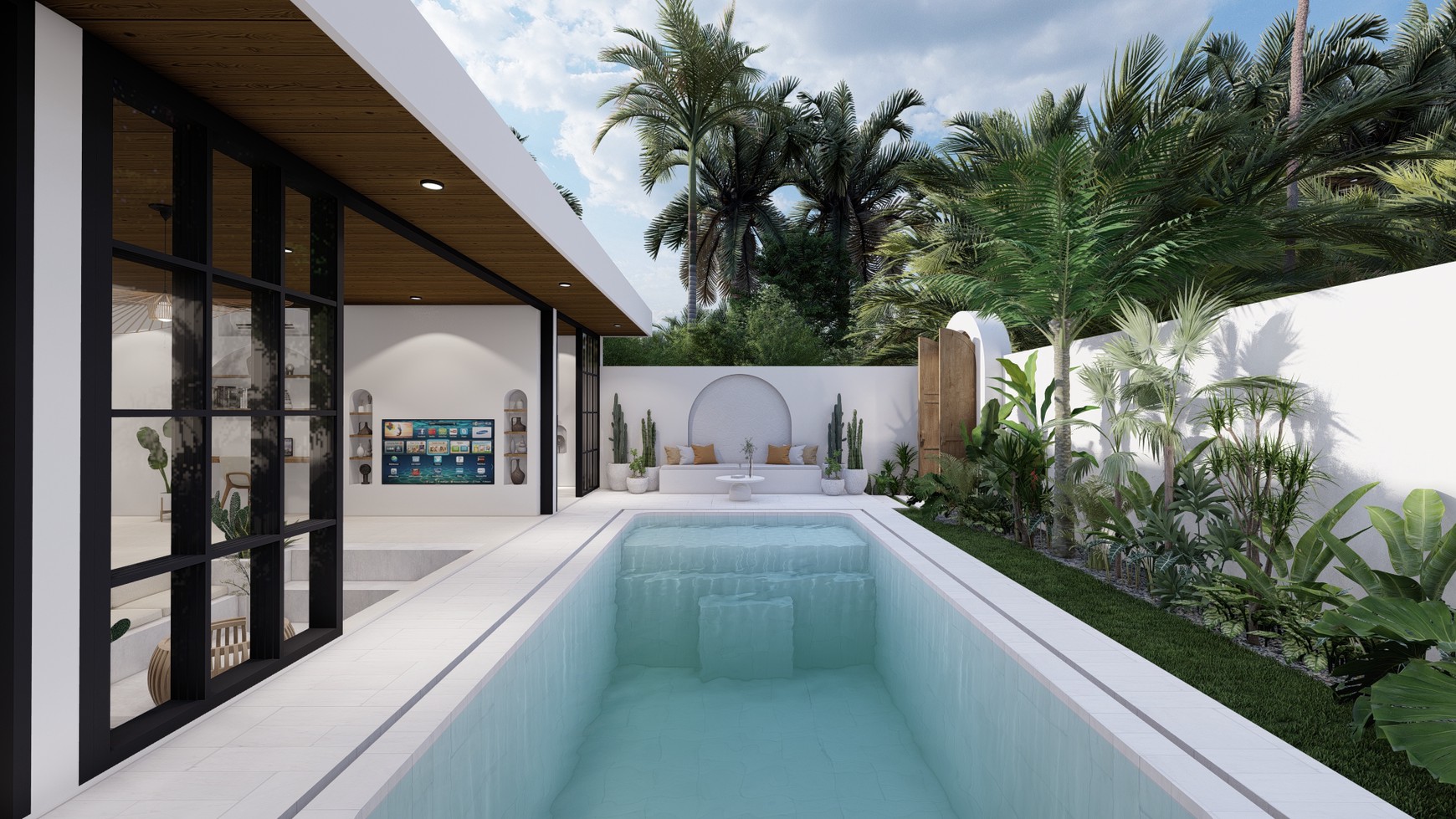 For Sale Leasehold - Brand new modern cozy villa in Kerobokan - Bali ( type Meridian 2 bedrooms )