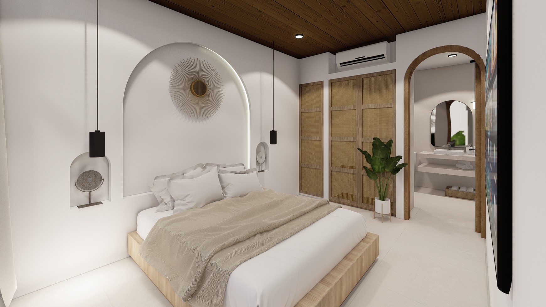 For Sale Leasehold - Brand new modern cozy villa in Kerobokan - Bali ( type Meridian 2 bedrooms )