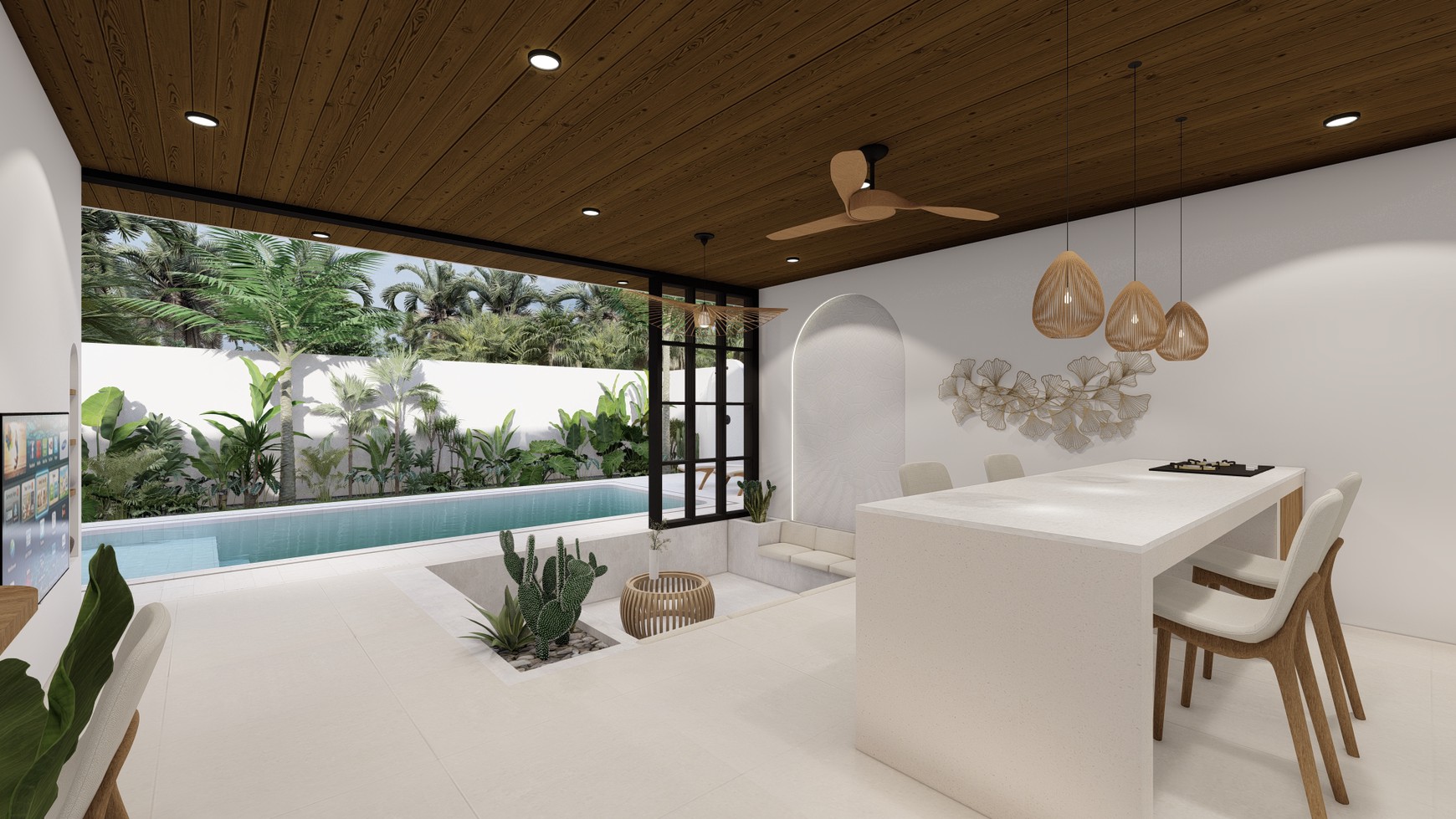 For Sale Leasehold - Brand new modern cozy villa in Kerobokan - Bali ( type Meridian 2 bedrooms )