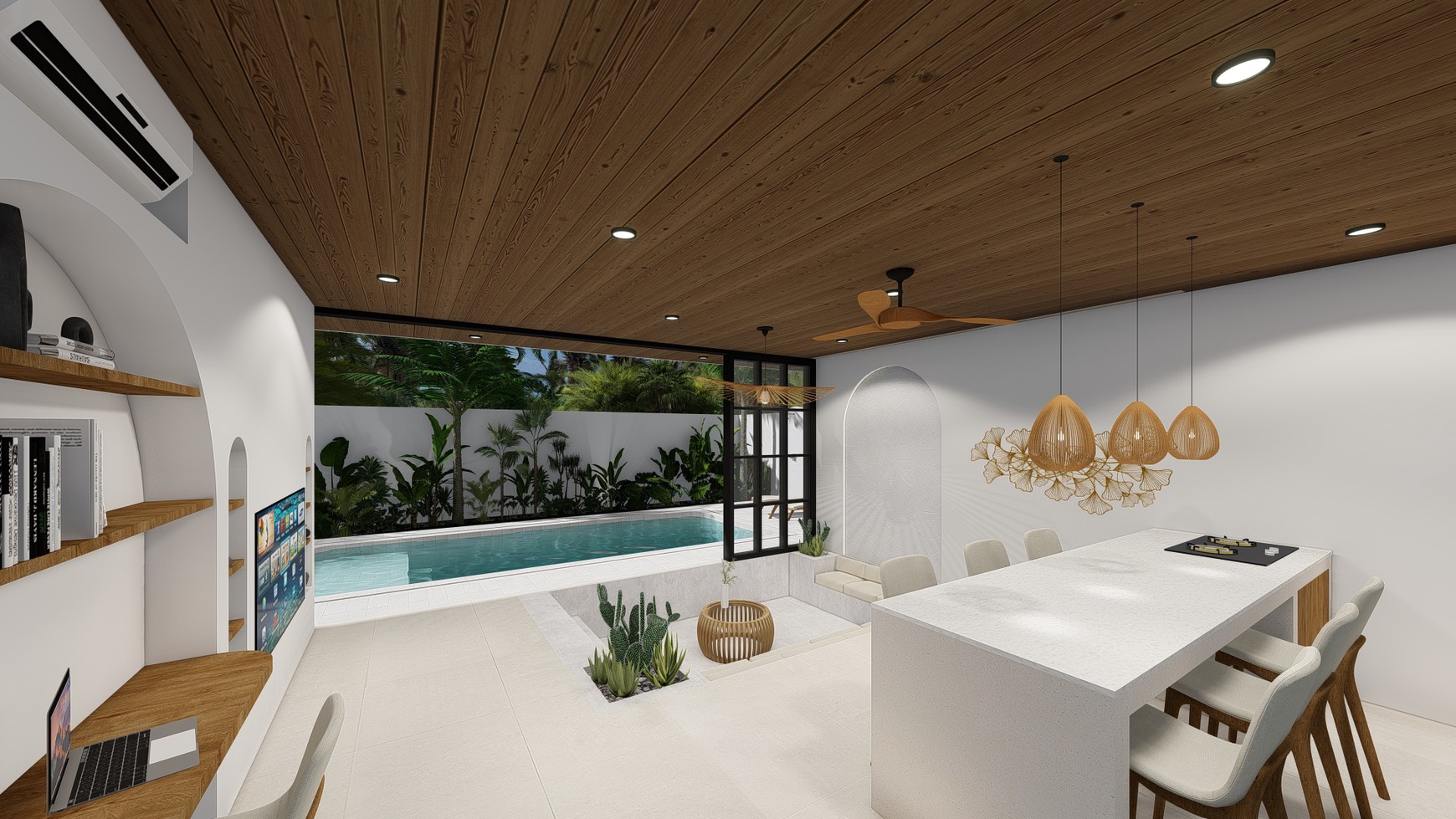 For Sale Leasehold - Brand new modern cozy villa in Kerobokan - Bali ( type Meridian 3 bedrooms )