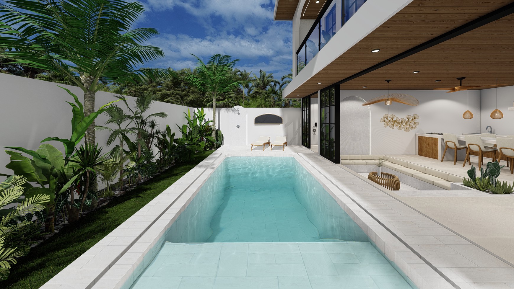 For Sale Leasehold - Brand new modern cozy villa in Kerobokan - Bali ( type Meridian 3 bedrooms )