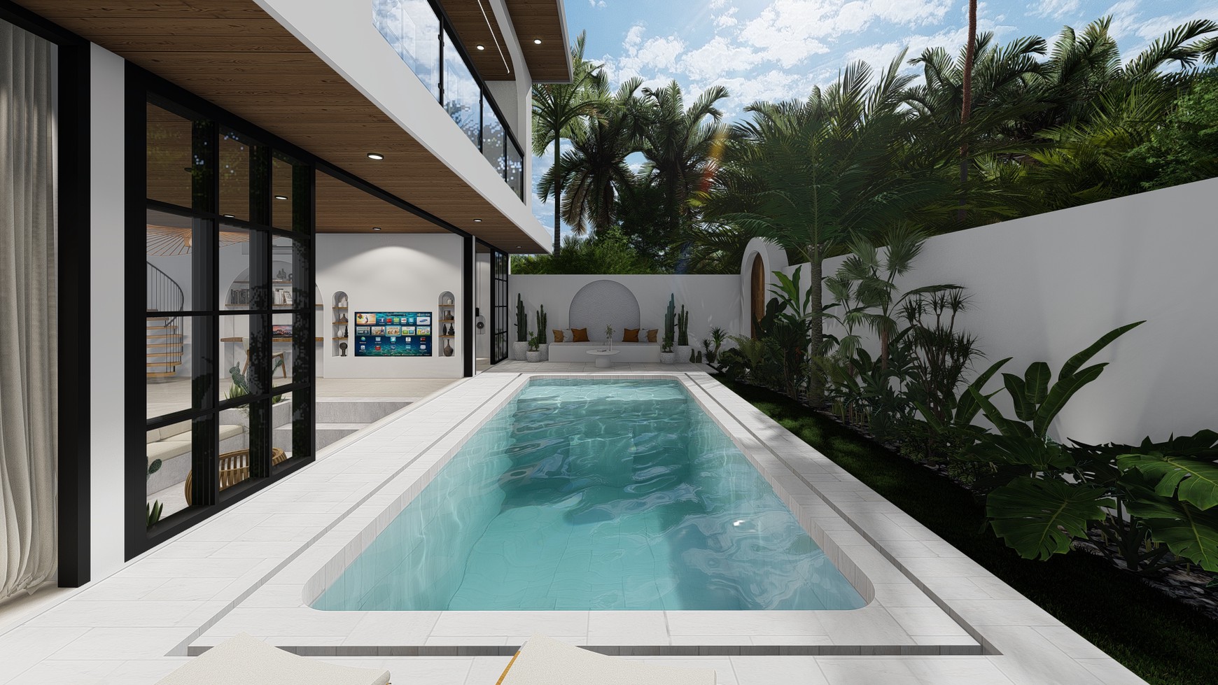 For Sale Leasehold - Brand new modern cozy villa in Kerobokan - Bali ( type Meridian 3 bedrooms )