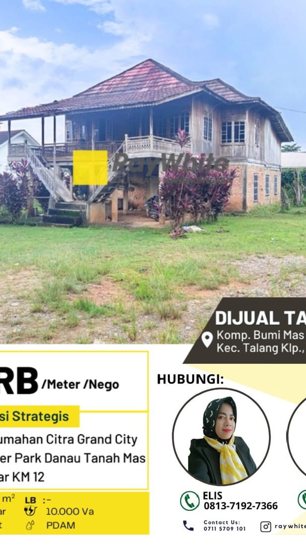 Dijual Tanah dan 2 Rumah