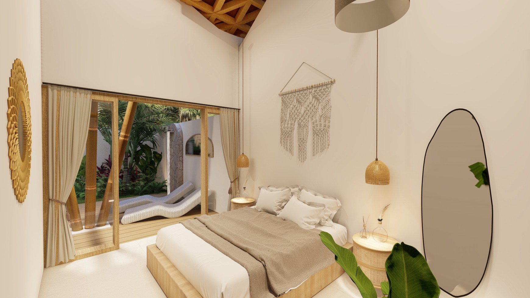 For Sale Leasehold - Unique tropical bamboo villa 3 bedrooms in Kerobokan - Bali