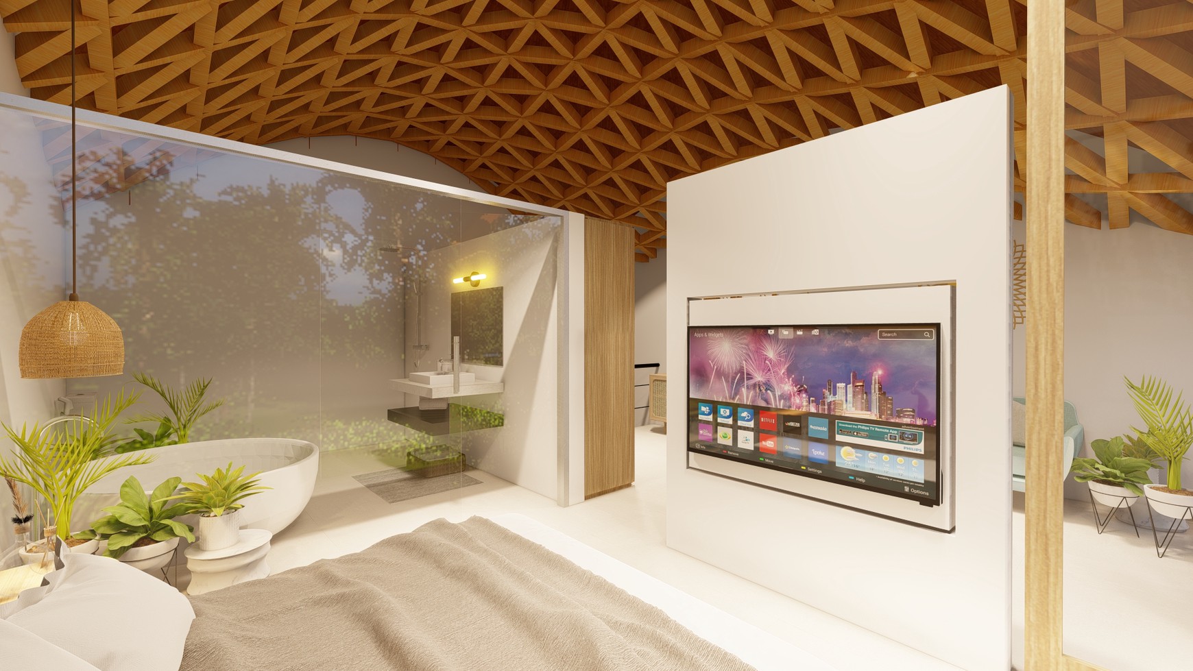 For Sale Leasehold - Unique tropical bamboo villa 3 bedrooms in Kerobokan - Bali