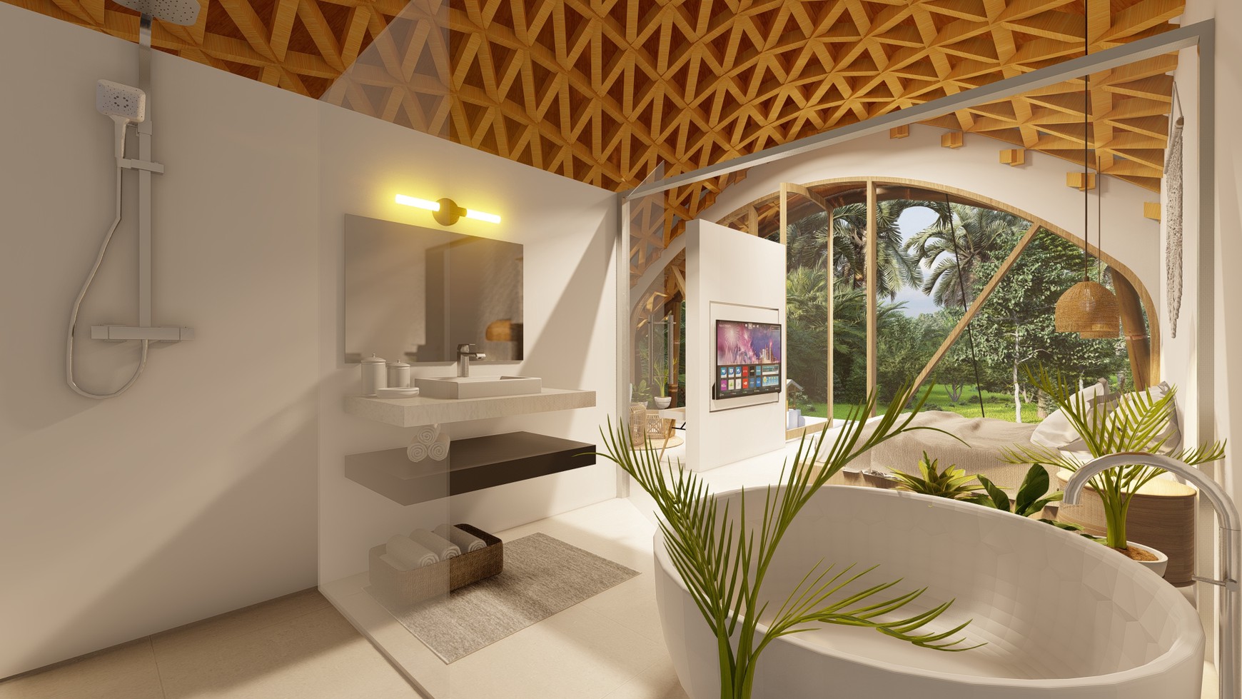 For Sale Leasehold - Unique tropical bamboo villa 3 bedrooms in Kerobokan - Bali