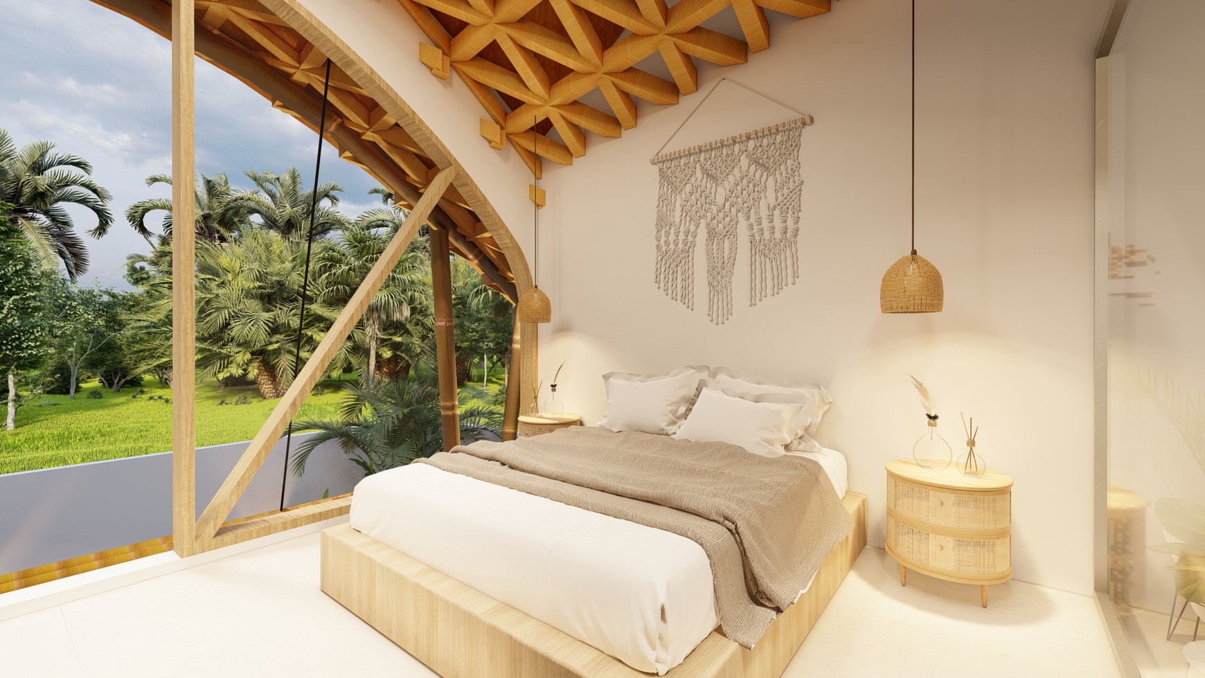 For Sale Leasehold - Unique tropical bamboo villa 3 bedrooms in Kerobokan - Bali