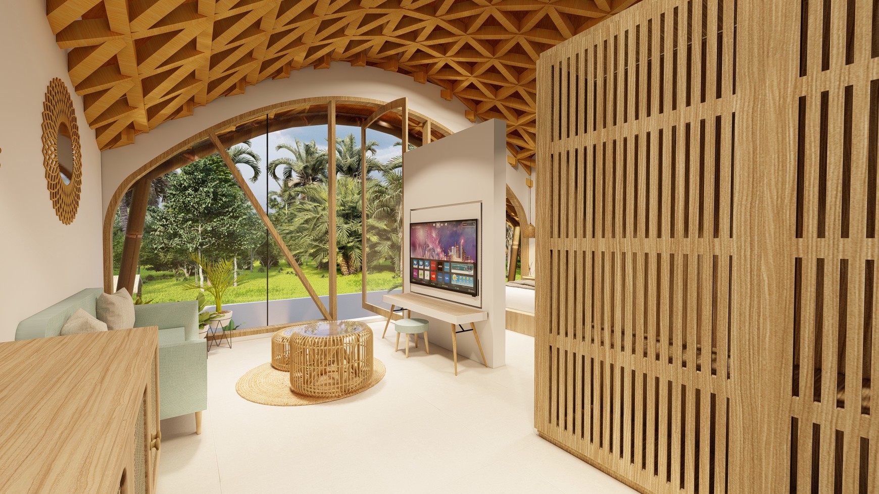 For Sale Leasehold - Unique tropical bamboo villa 3 bedrooms in Kerobokan - Bali