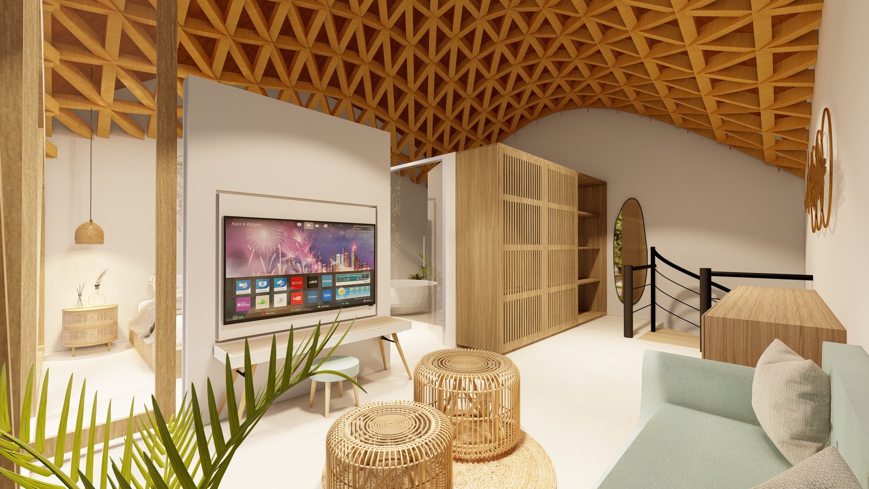 For Sale Leasehold - Unique tropical bamboo villa 3 bedrooms in Kerobokan - Bali